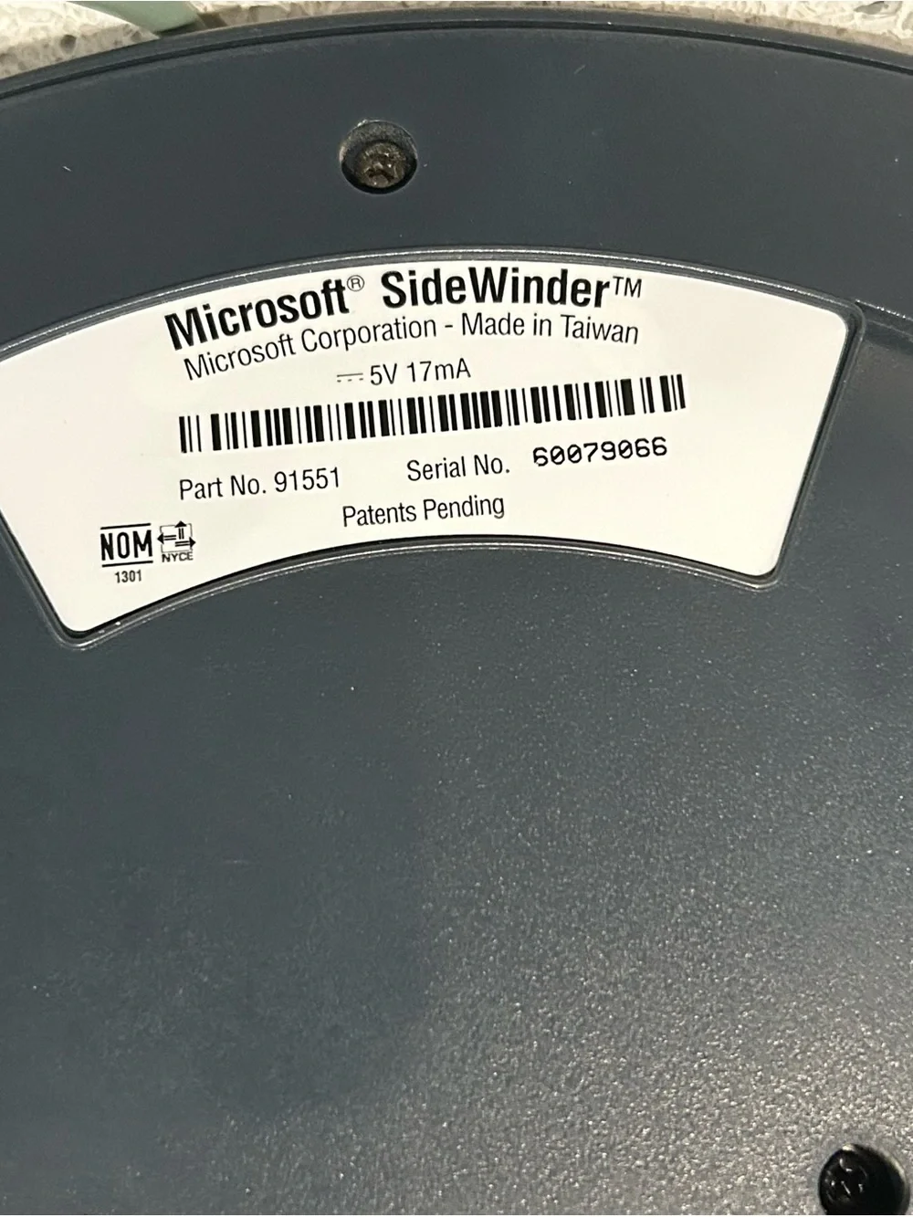 Microsoft SideWinder Joystick in Teal and Black with manual